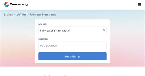 metal fabricator pay|sheet metal fabricator salary.